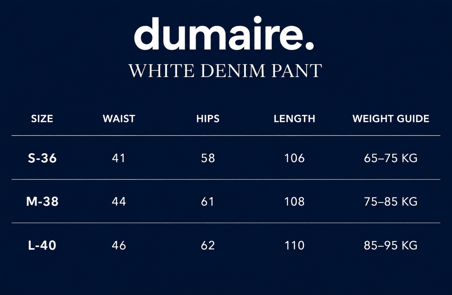 White denim