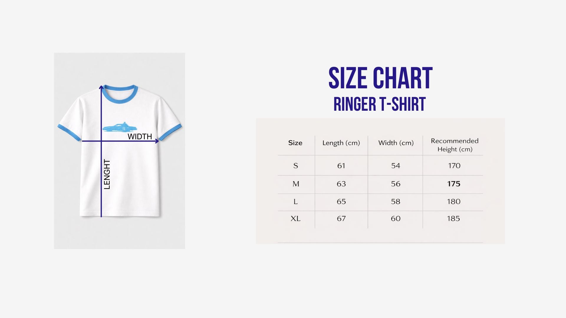 White ringer T-shirt