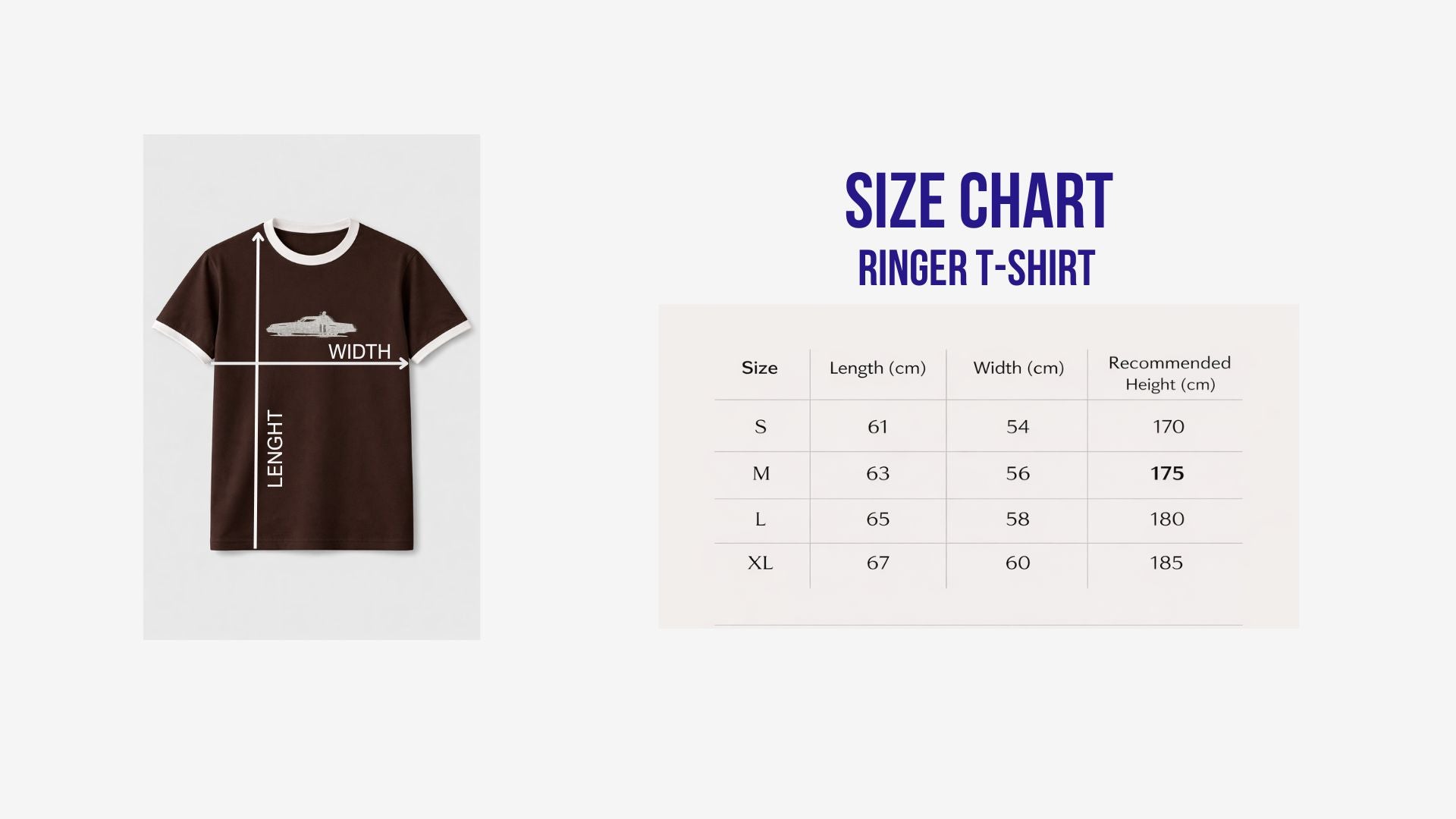 Brown ringer T-shirt