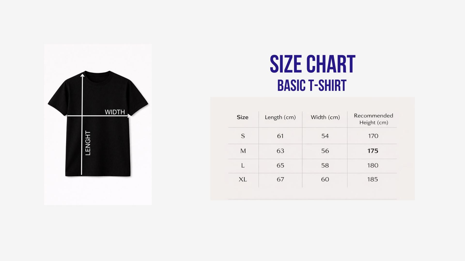 regular fit Basic black t-shirt