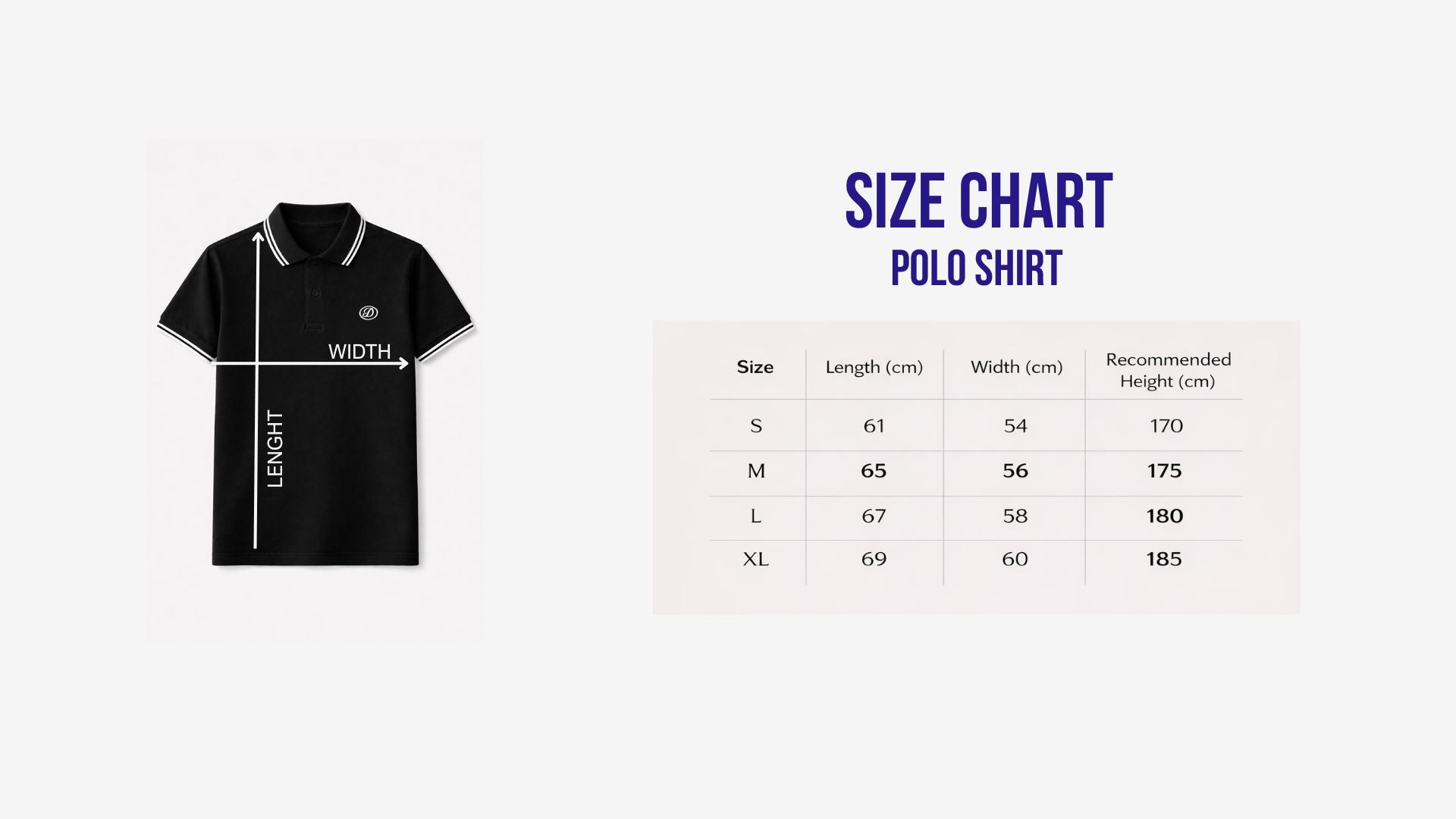 Black polo shirt