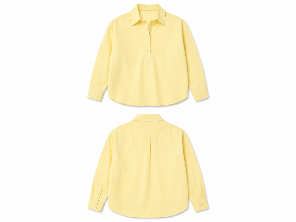 Butter yellow quarter shirt