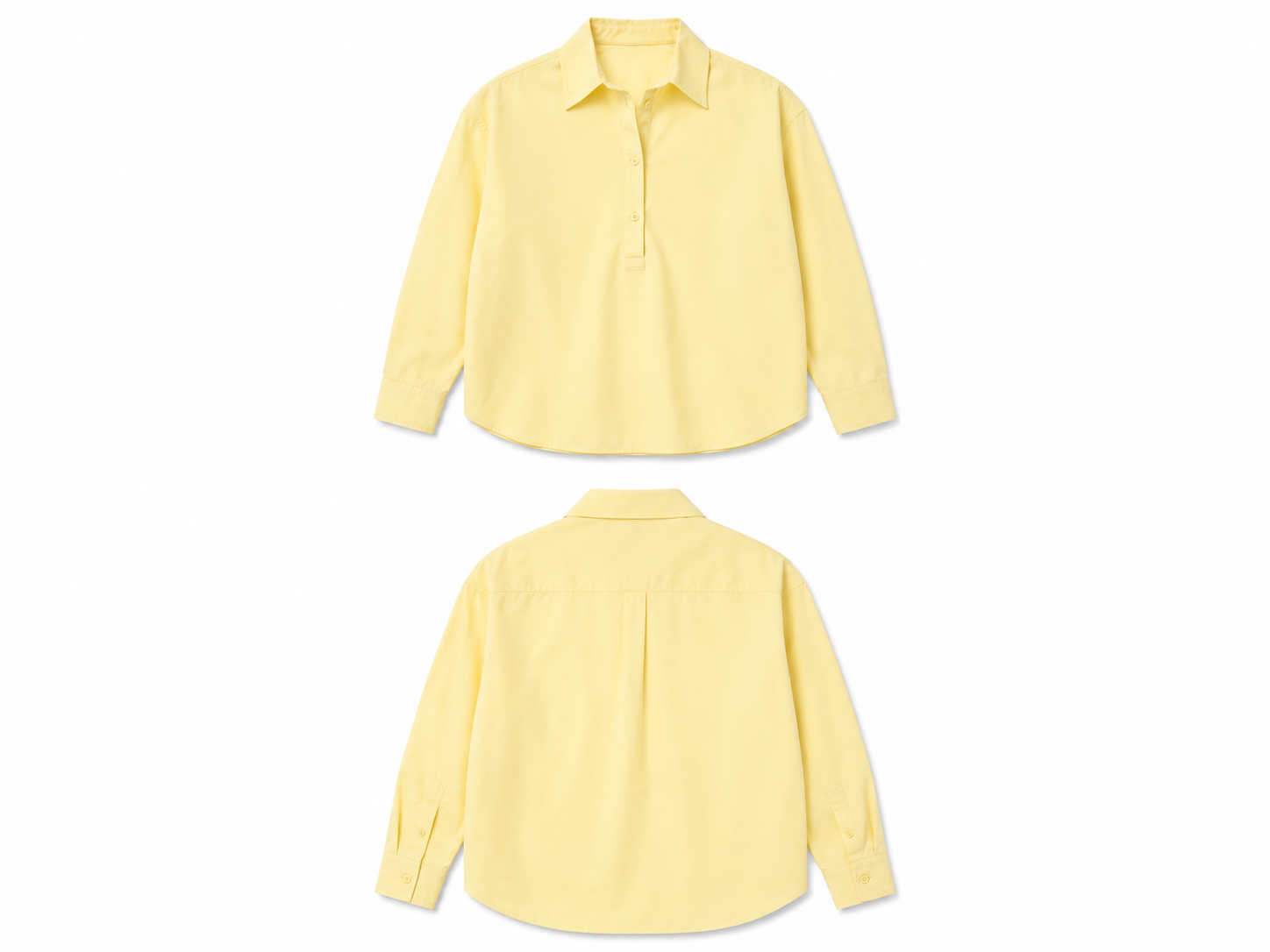 Butter yellow quarter shirt