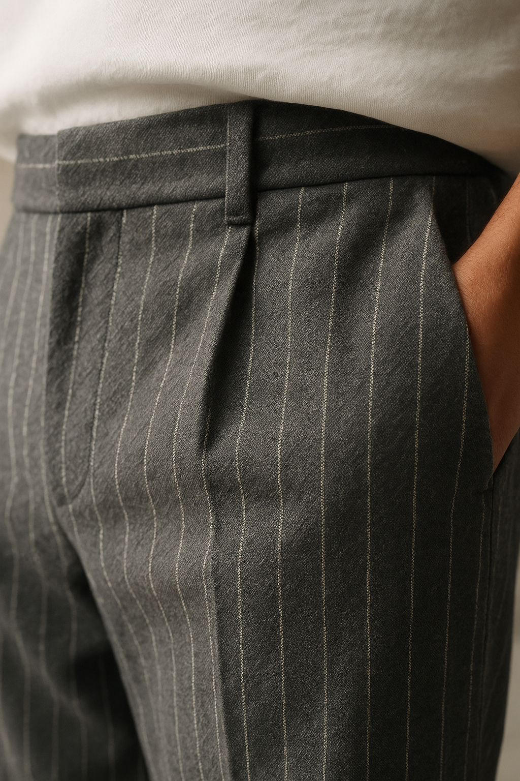 Pinstripe grey pant