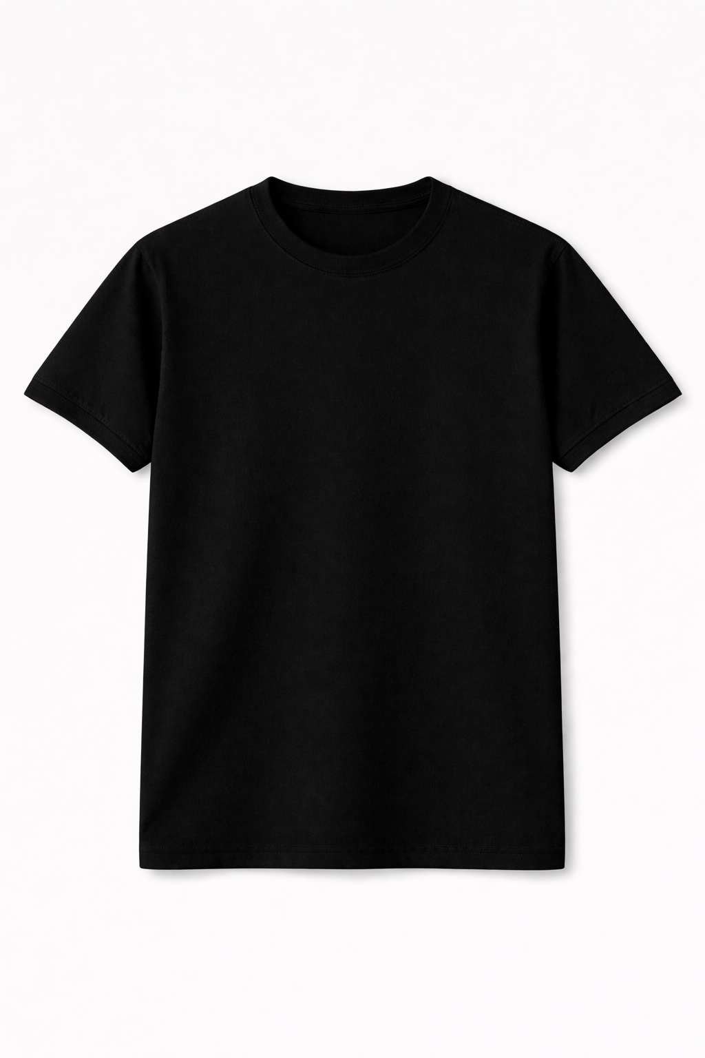 regular fit Basic black t-shirt