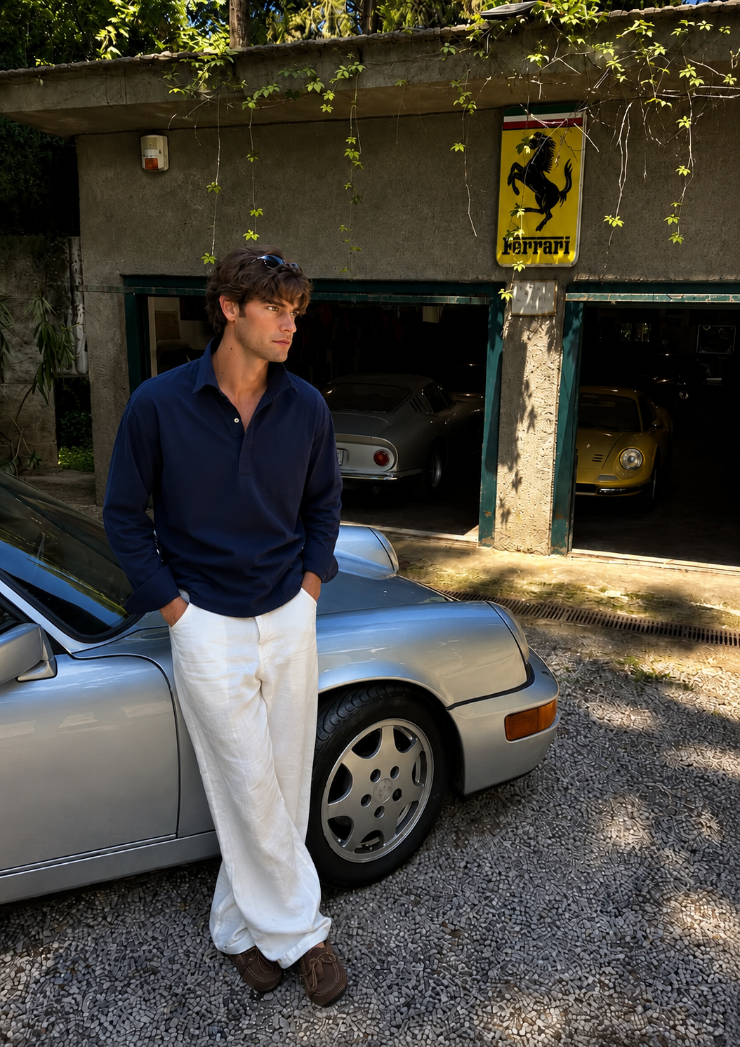 Navy quarter shirt