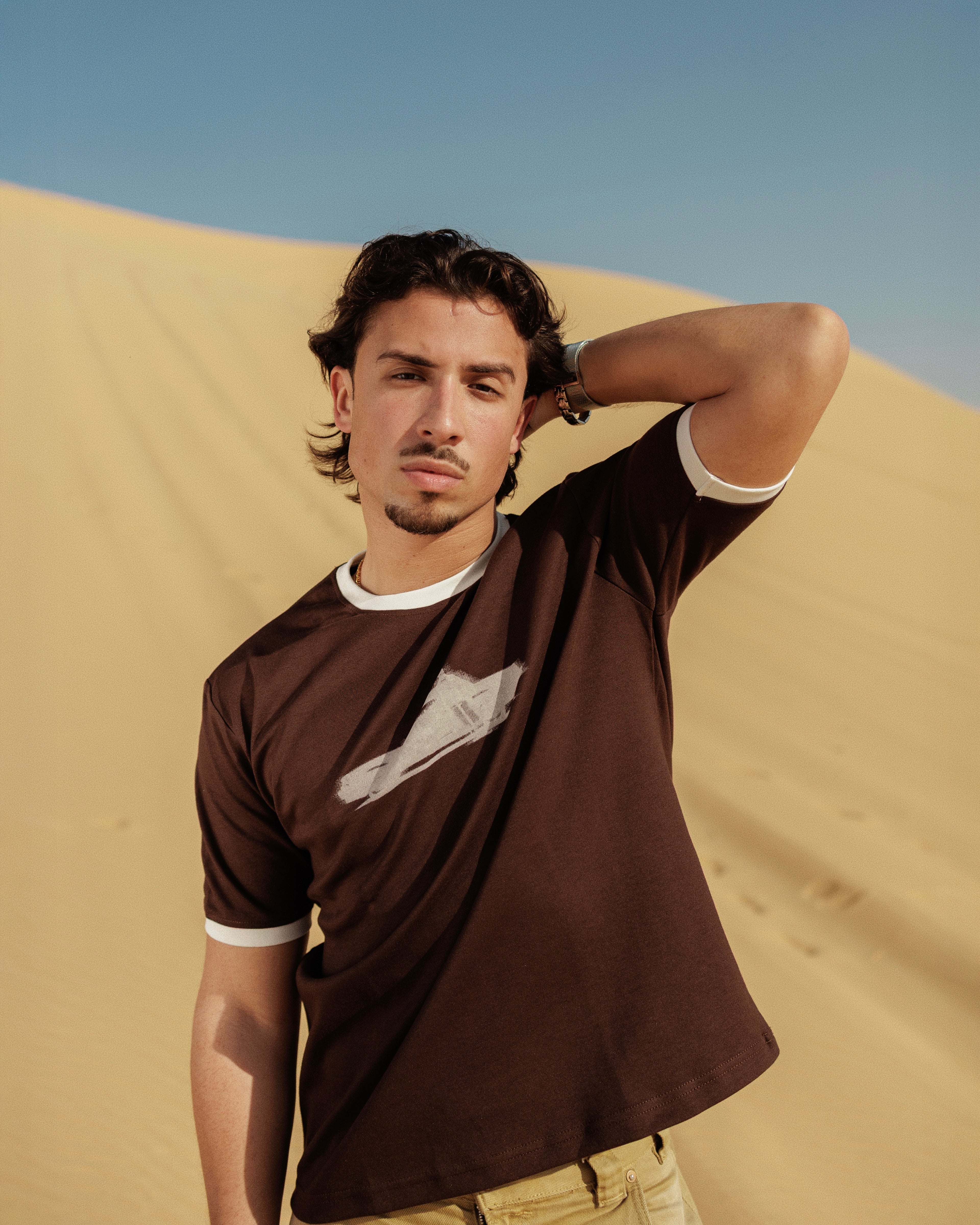 Brown ringer T-shirt