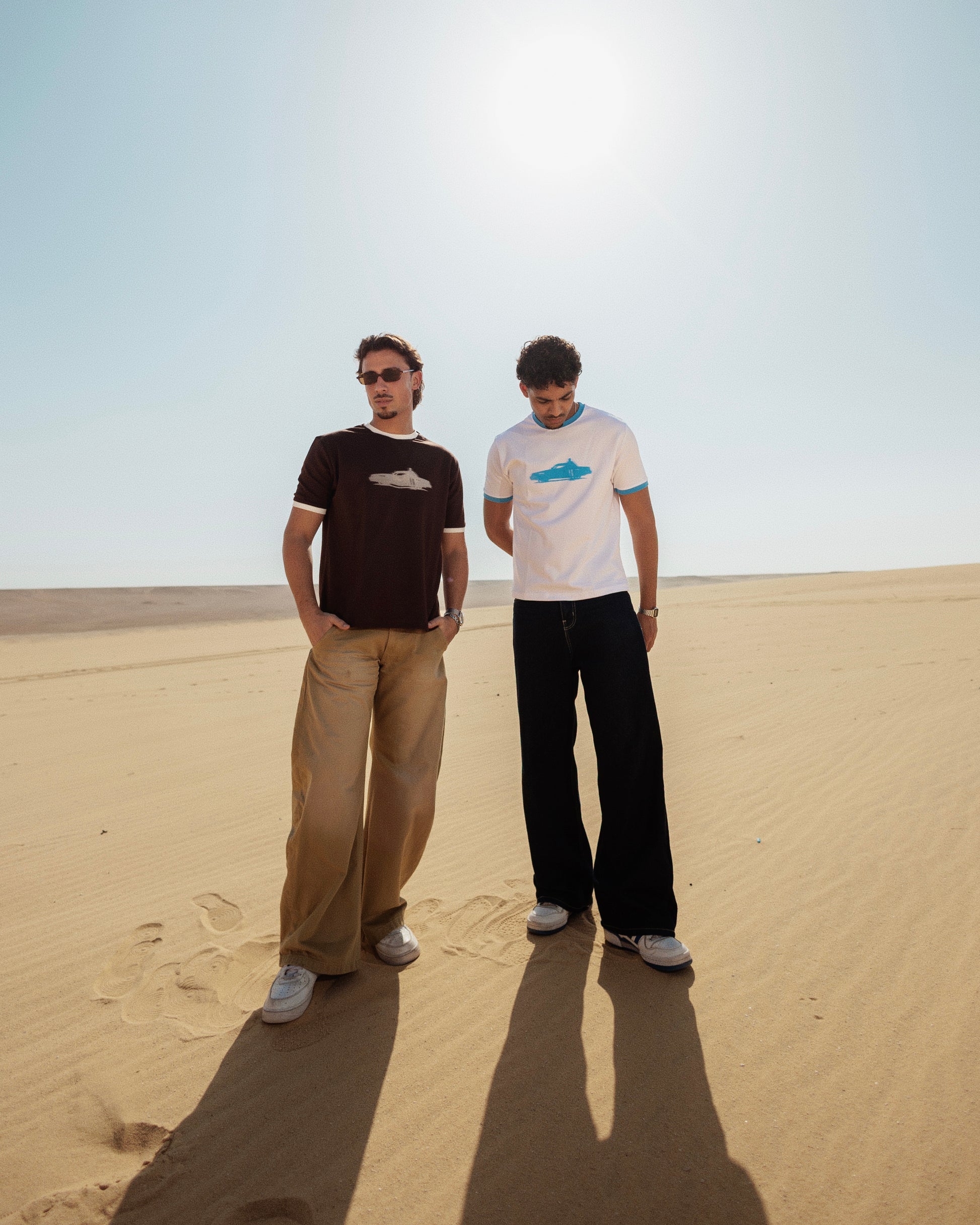 Brown ringer T-shirt