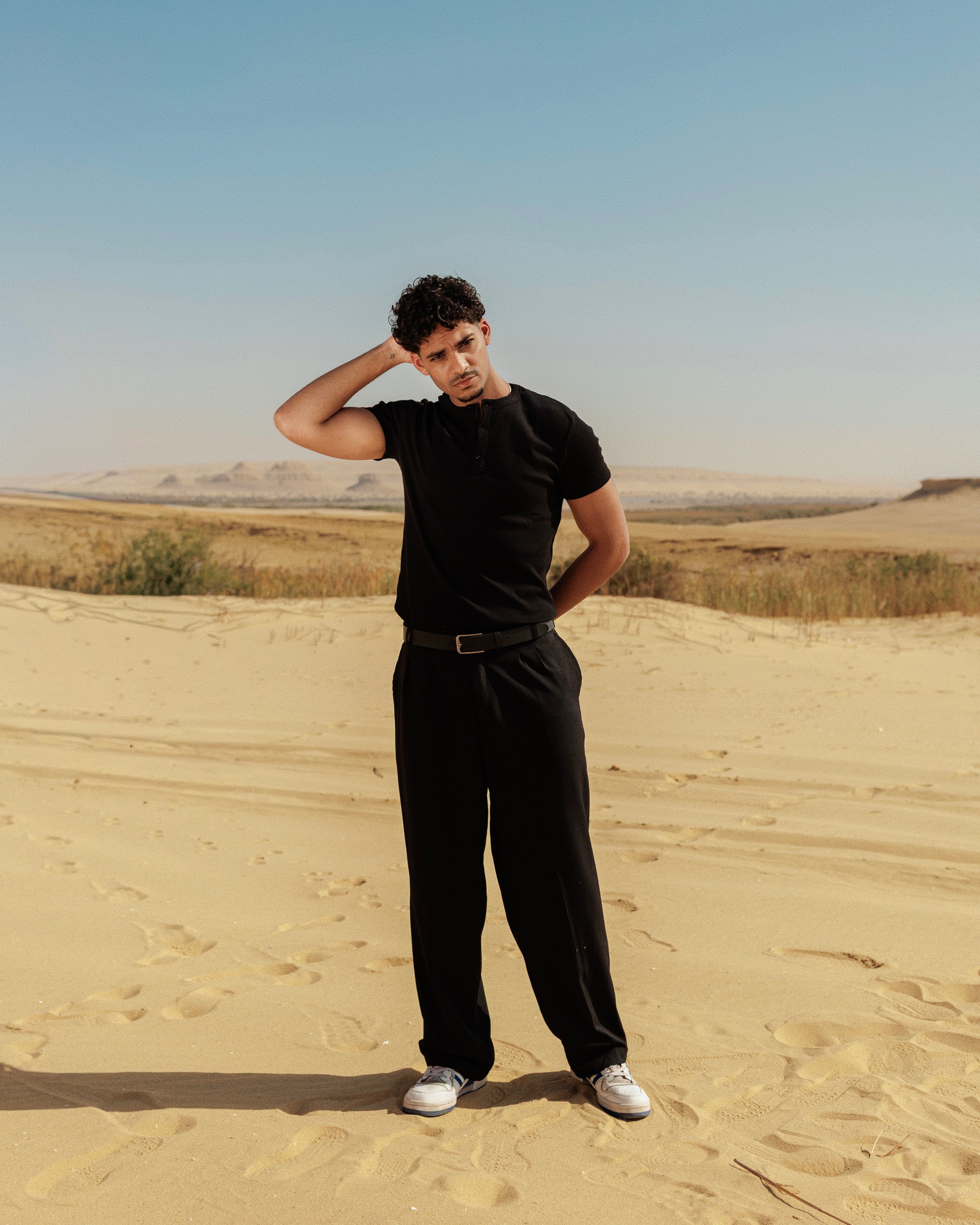 short sleeve Black Henley shirt