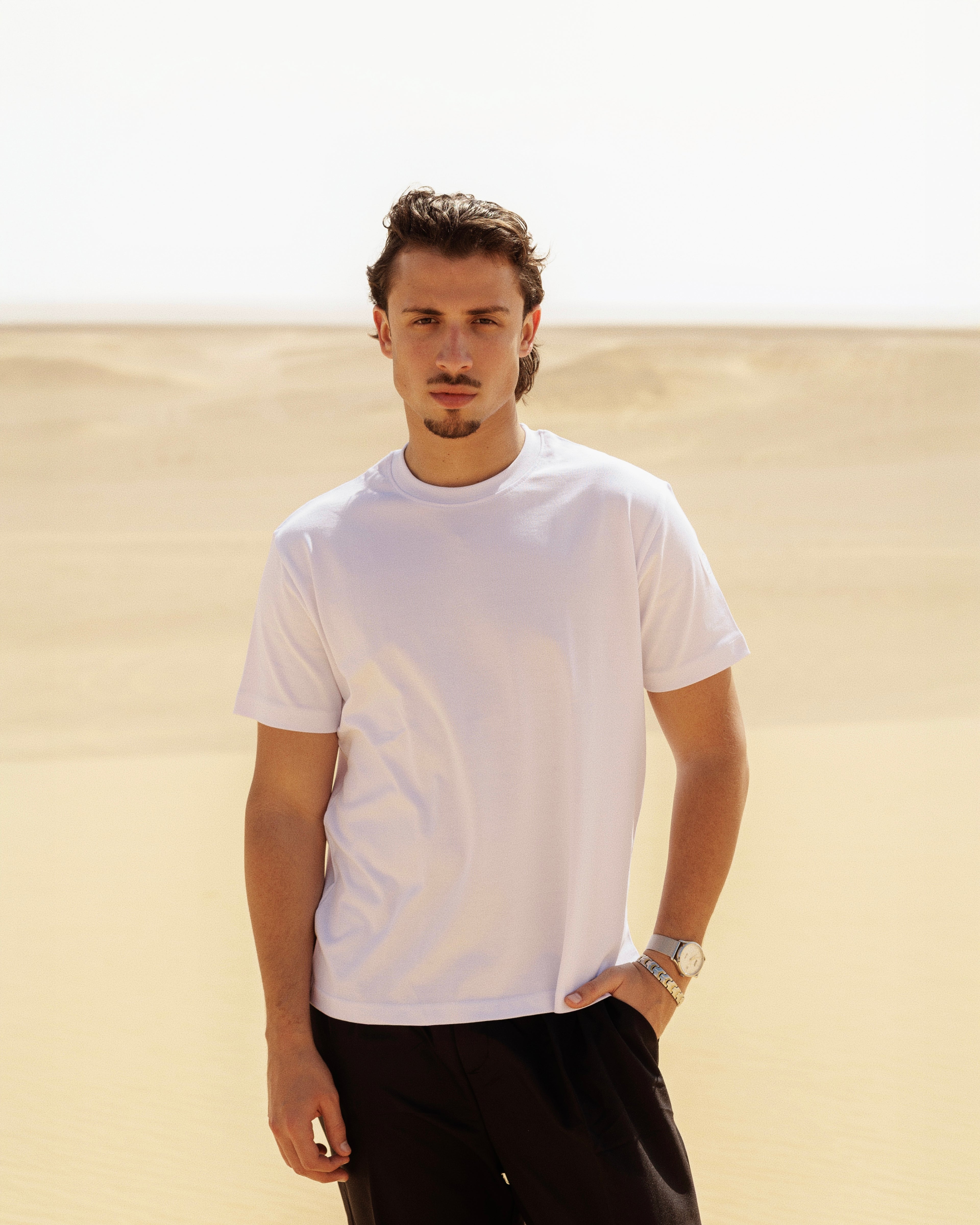 Regular fit Basic off white t-shirt