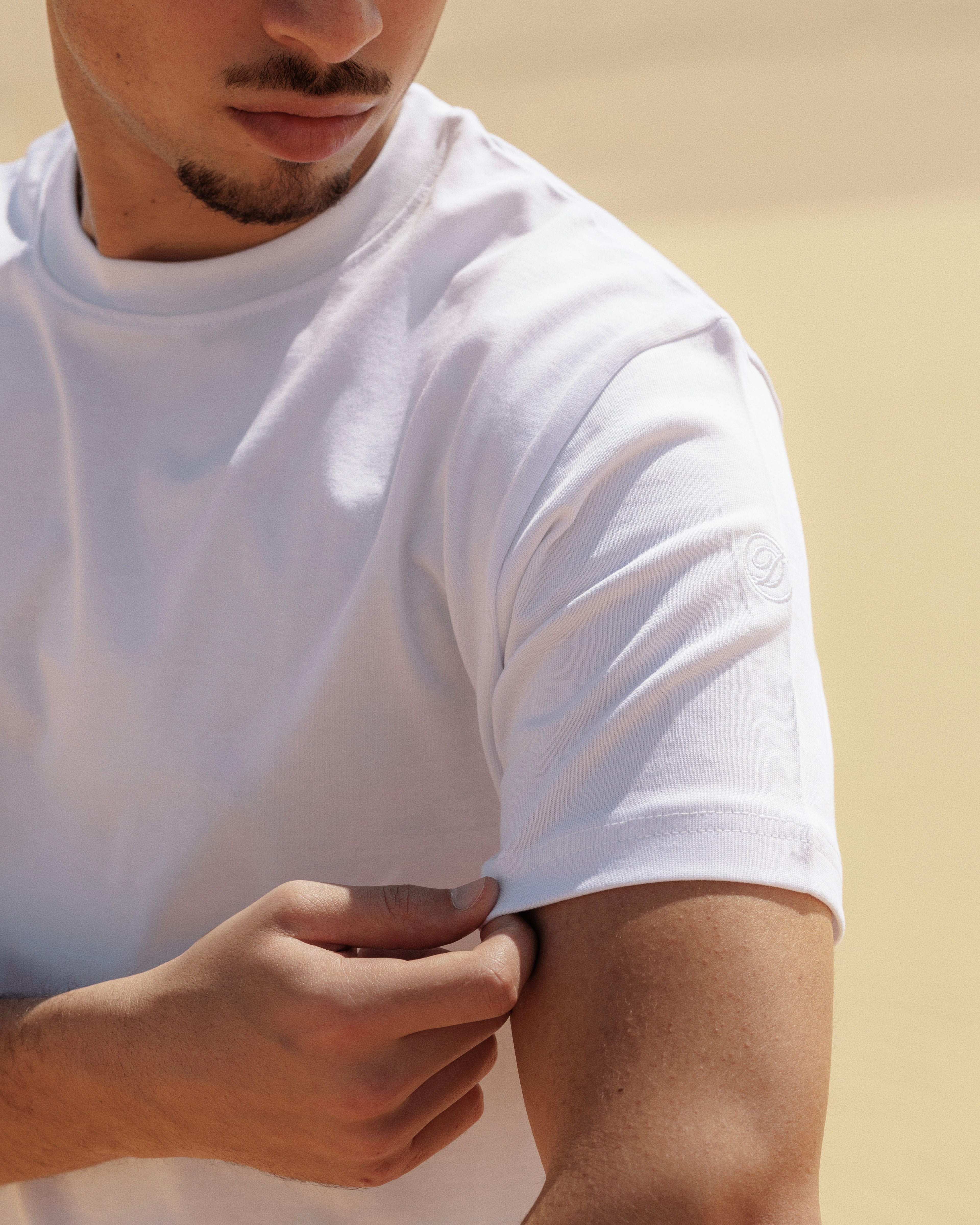 Regular fit Basic off white t-shirt