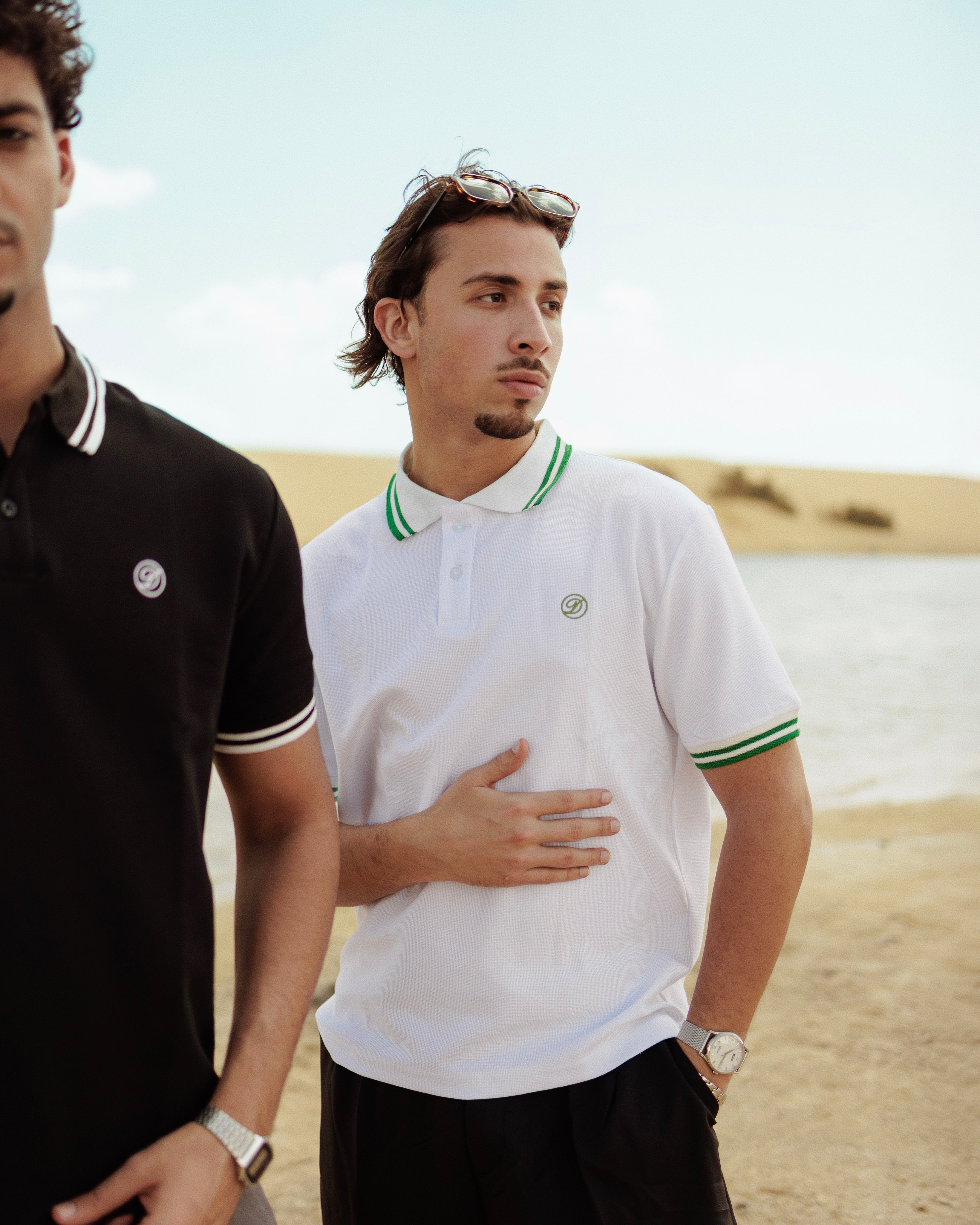White polo shirt