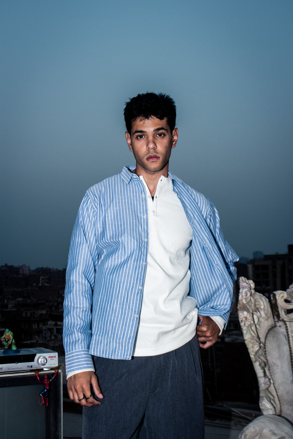 LightBlue oxford stripes shirt