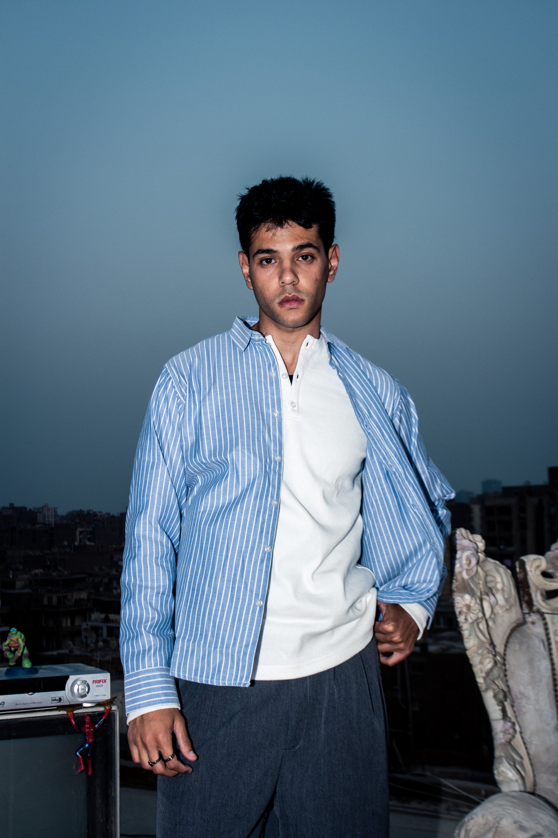 LightBlue oxford stripes shirt