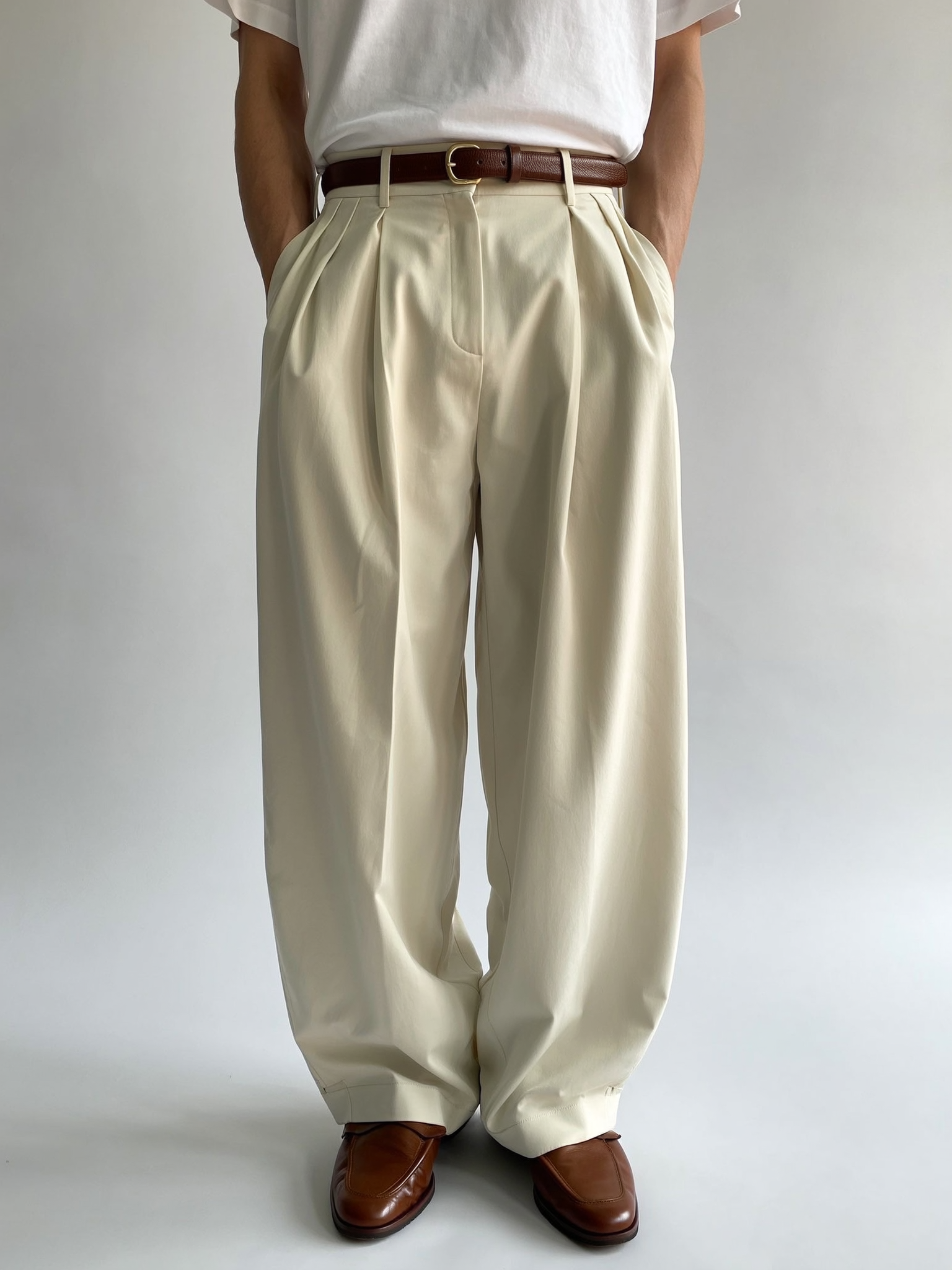 Beige trousers