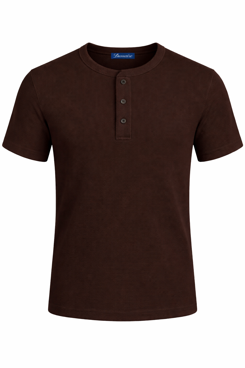 short sleeve Brown Henley shirt
