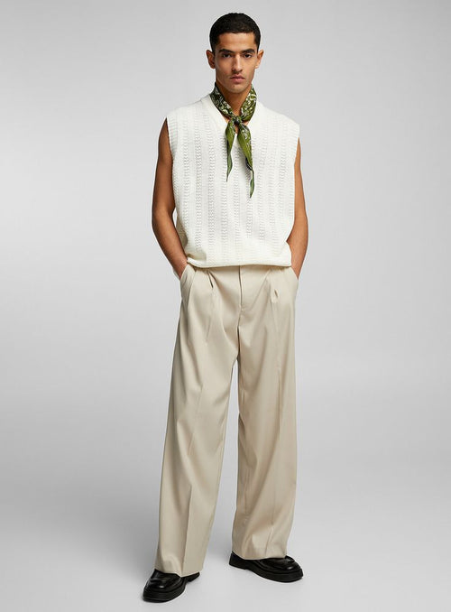 Beige tailored pants
