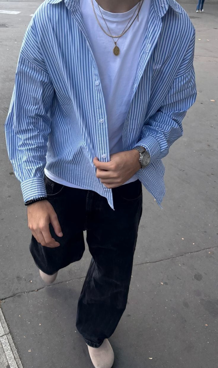 Blue stripe shirt
