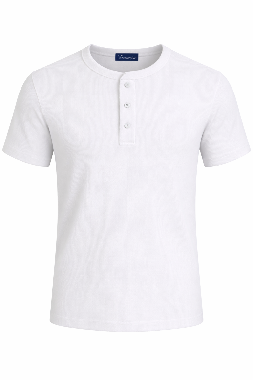 short sleeve white henley